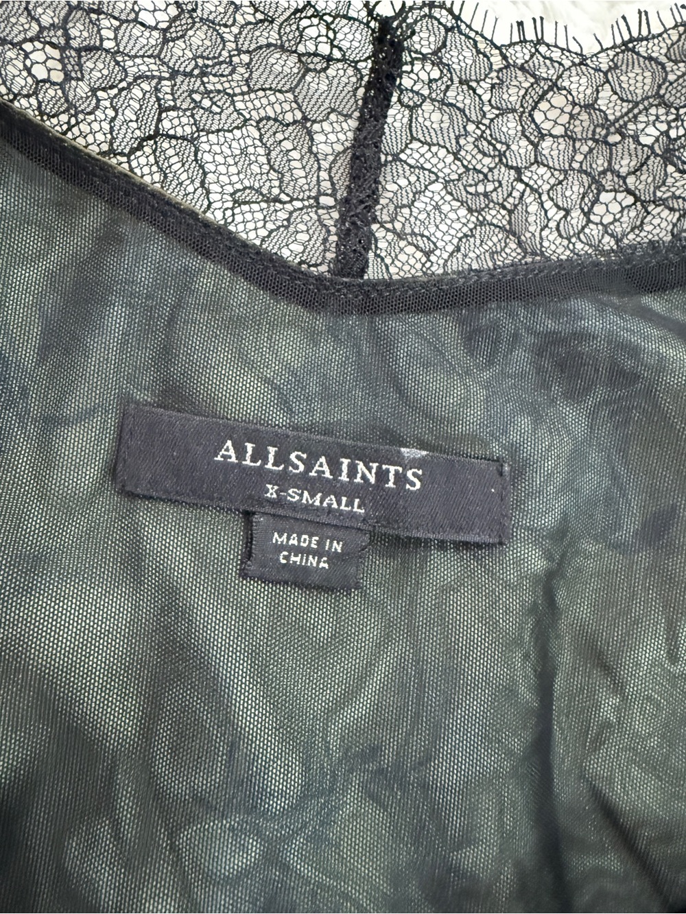 AllSaints Sky Strength Animal Print Lace Slip Midi Dress XS - Picture 11 of 16